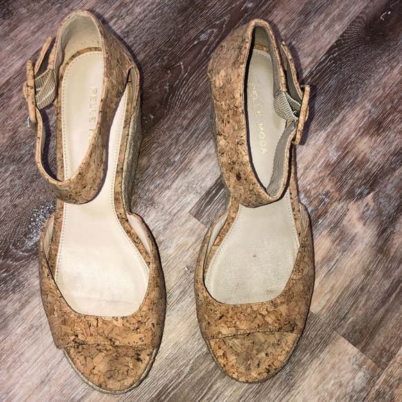 Pelle Moda Koko platform wedge sandal cork multi - Picture 3 of 12